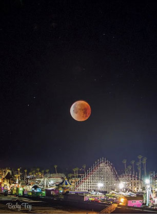 Moon Over Beach